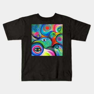 Bird Abstract Kids T-Shirt